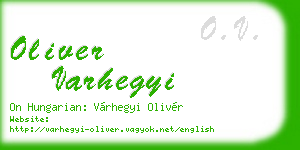 oliver varhegyi business card